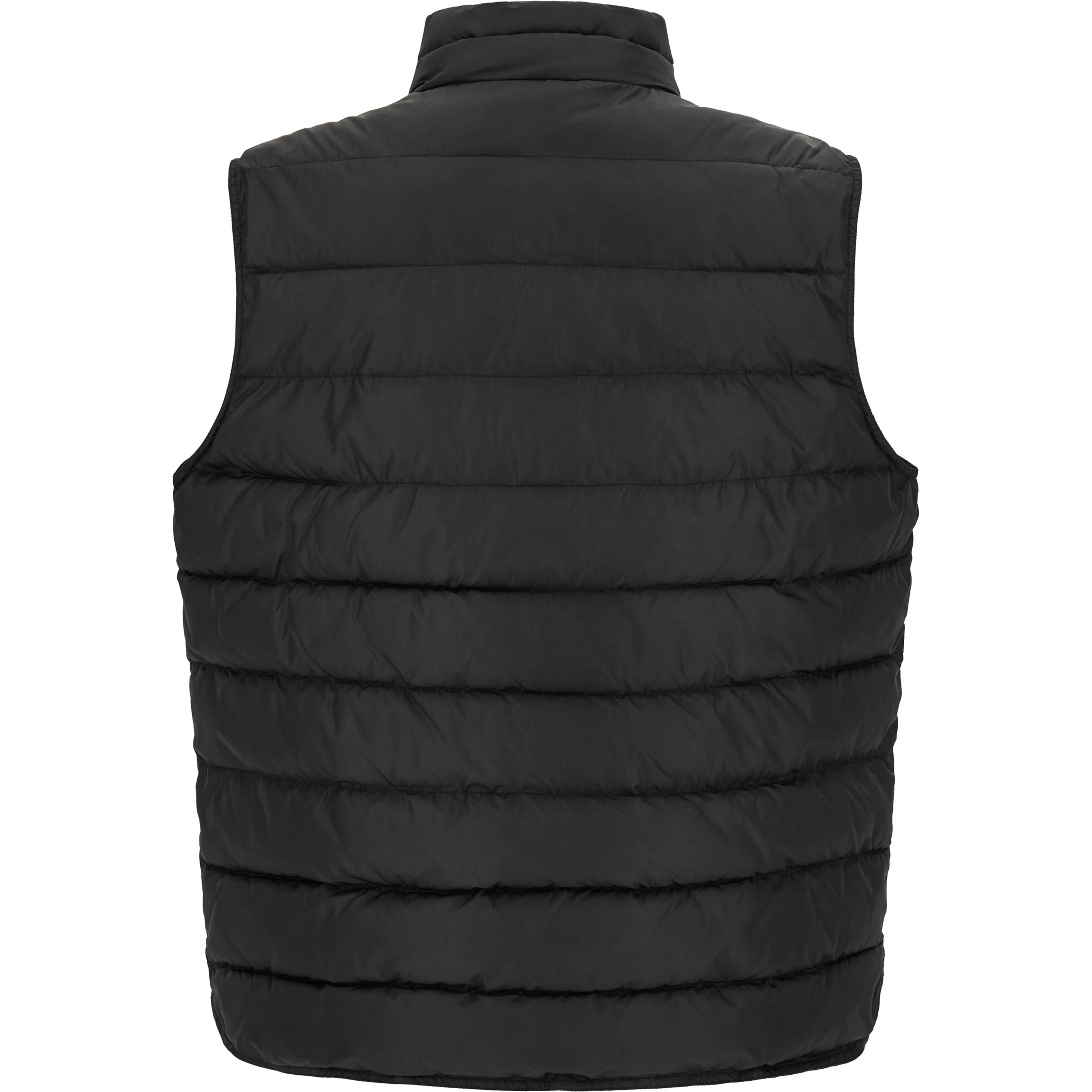 Black Polyester Sleeveless Jacket