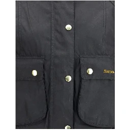 Black Cotton Full-Length Jacket