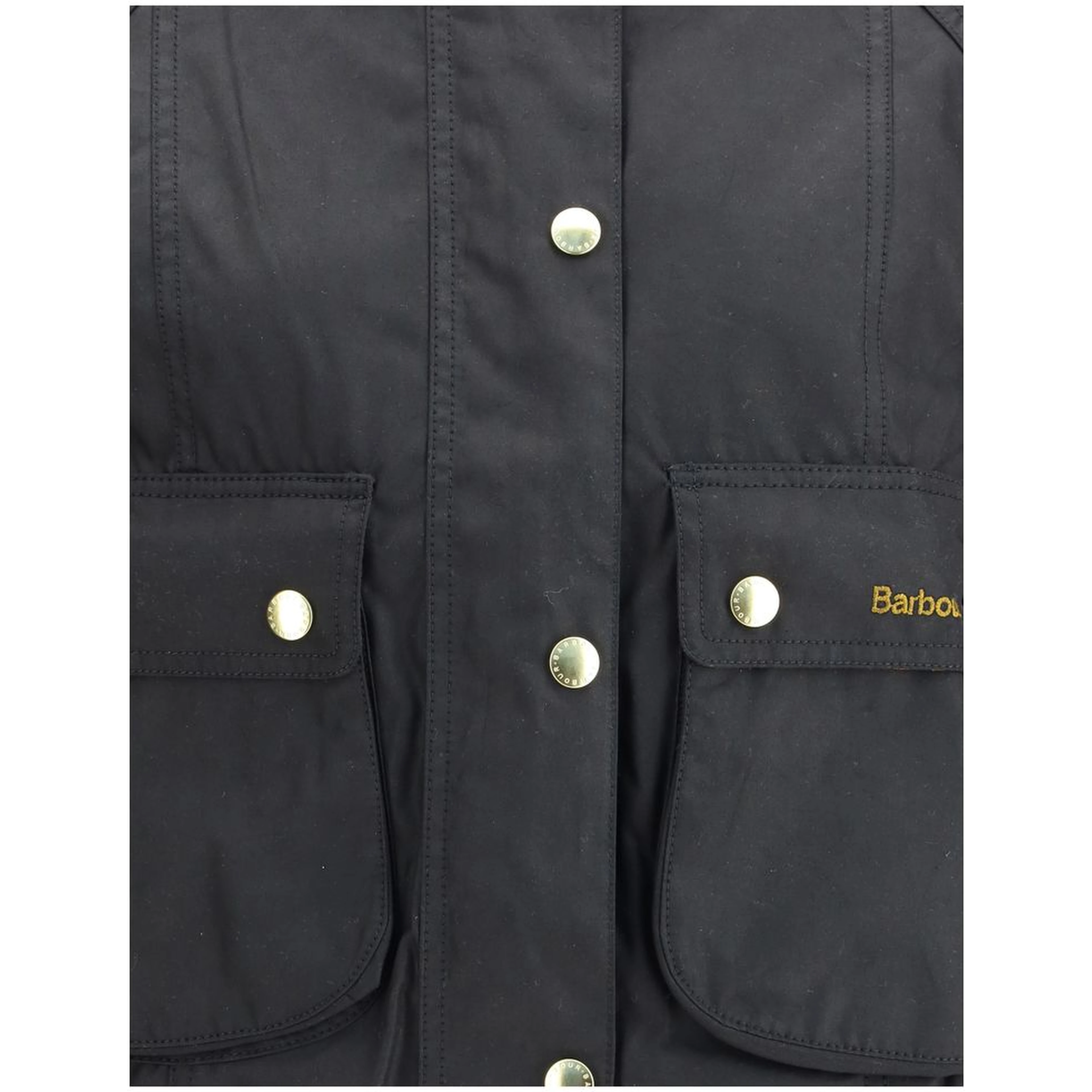 Black Cotton Full-Length Jacket