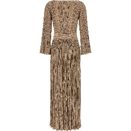 Gold Viscose Long Dress