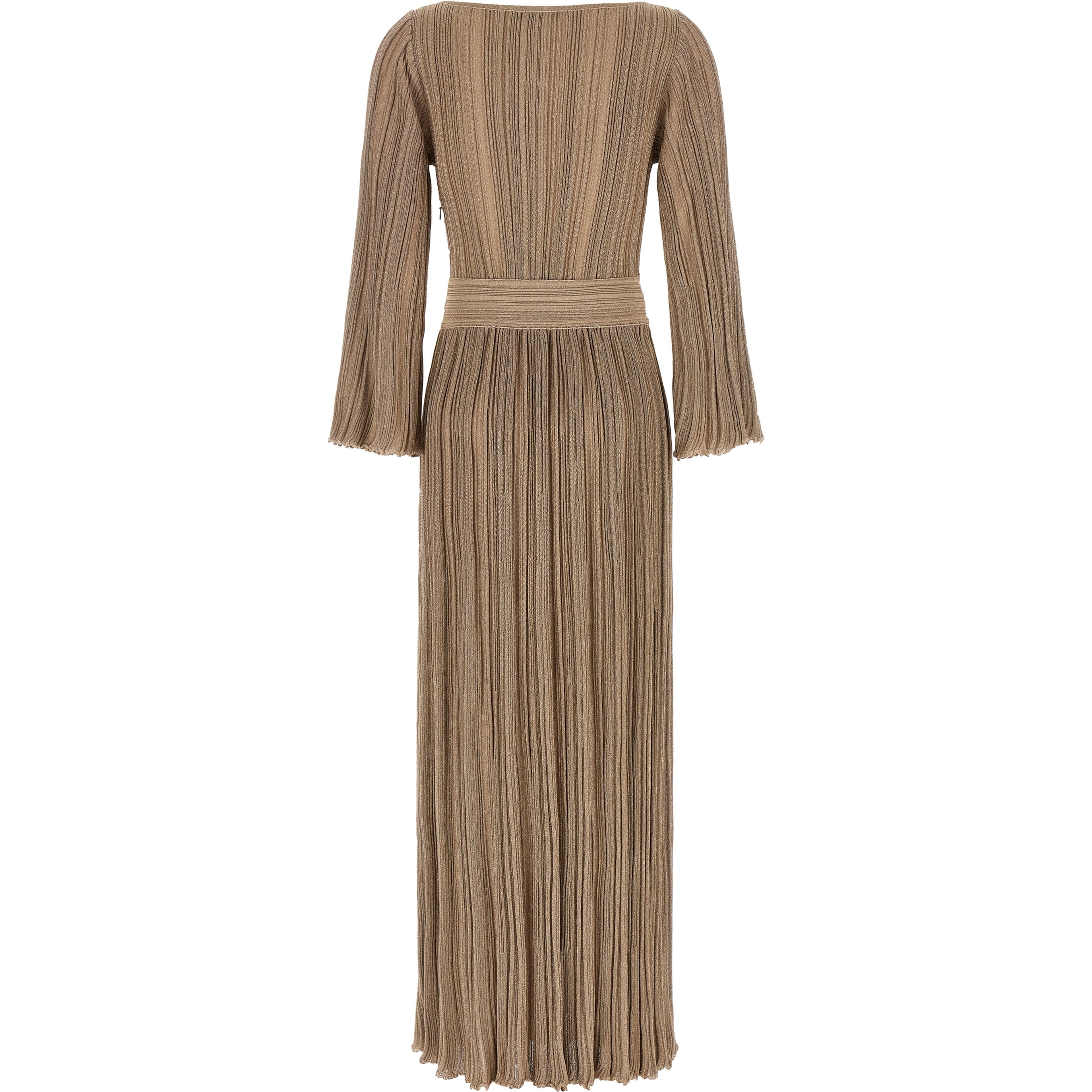 Gold Viscose Long Dress