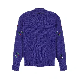 Blue Virgin Wool Cardigan