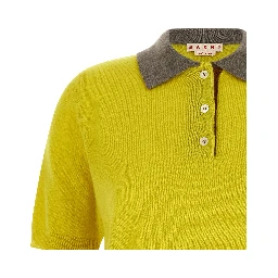 Bicolor Cashmere Polo Shirt