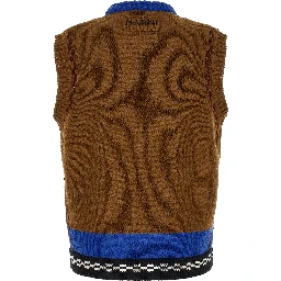 Multicolor Wool Sleeveles Sweater