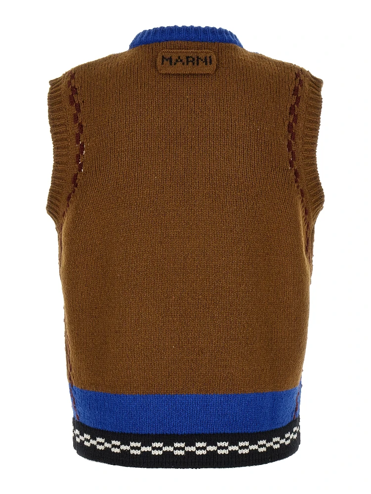 Multicolor Wool Sleeveles Sweater alternative