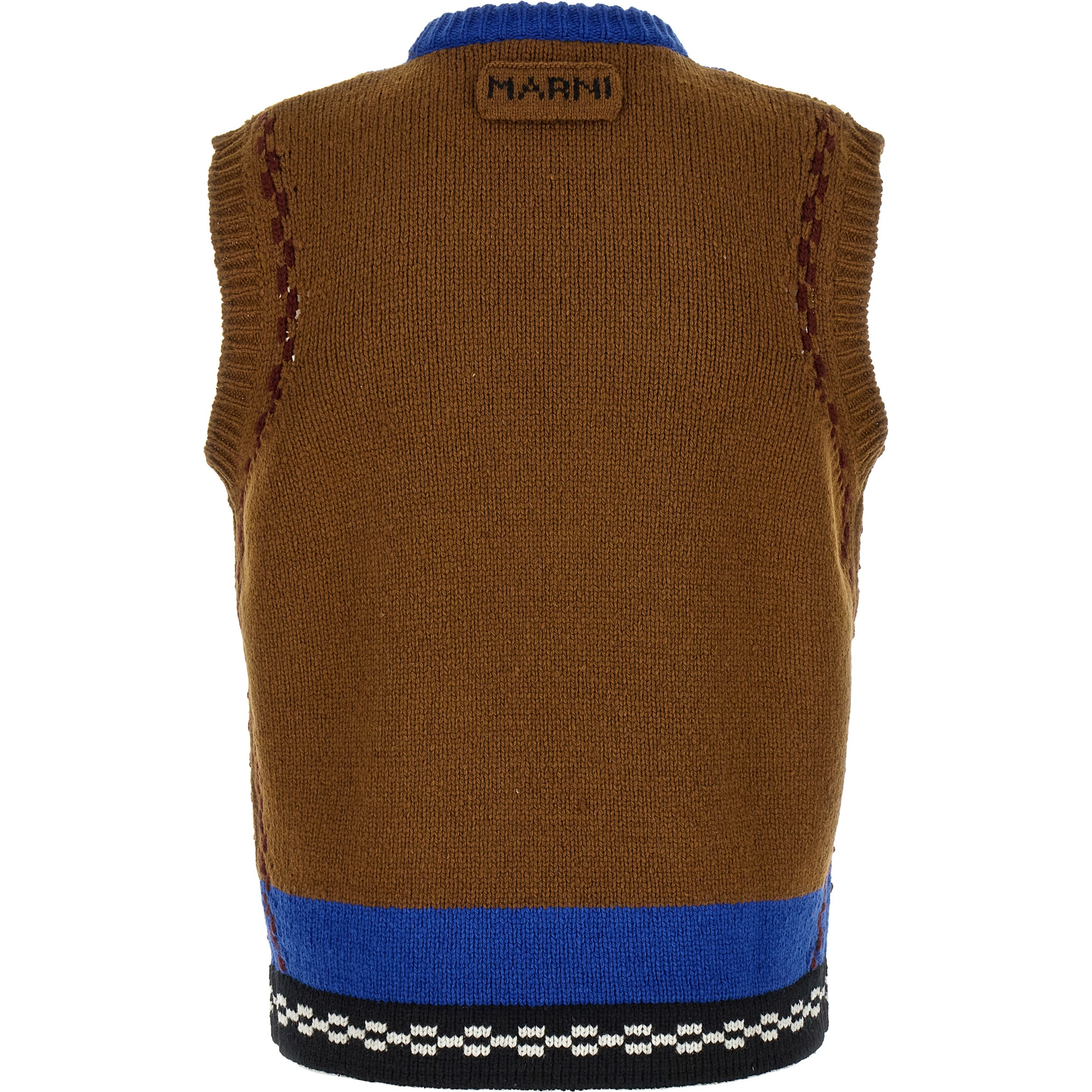 Multicolor Wool Sleeveles Sweater