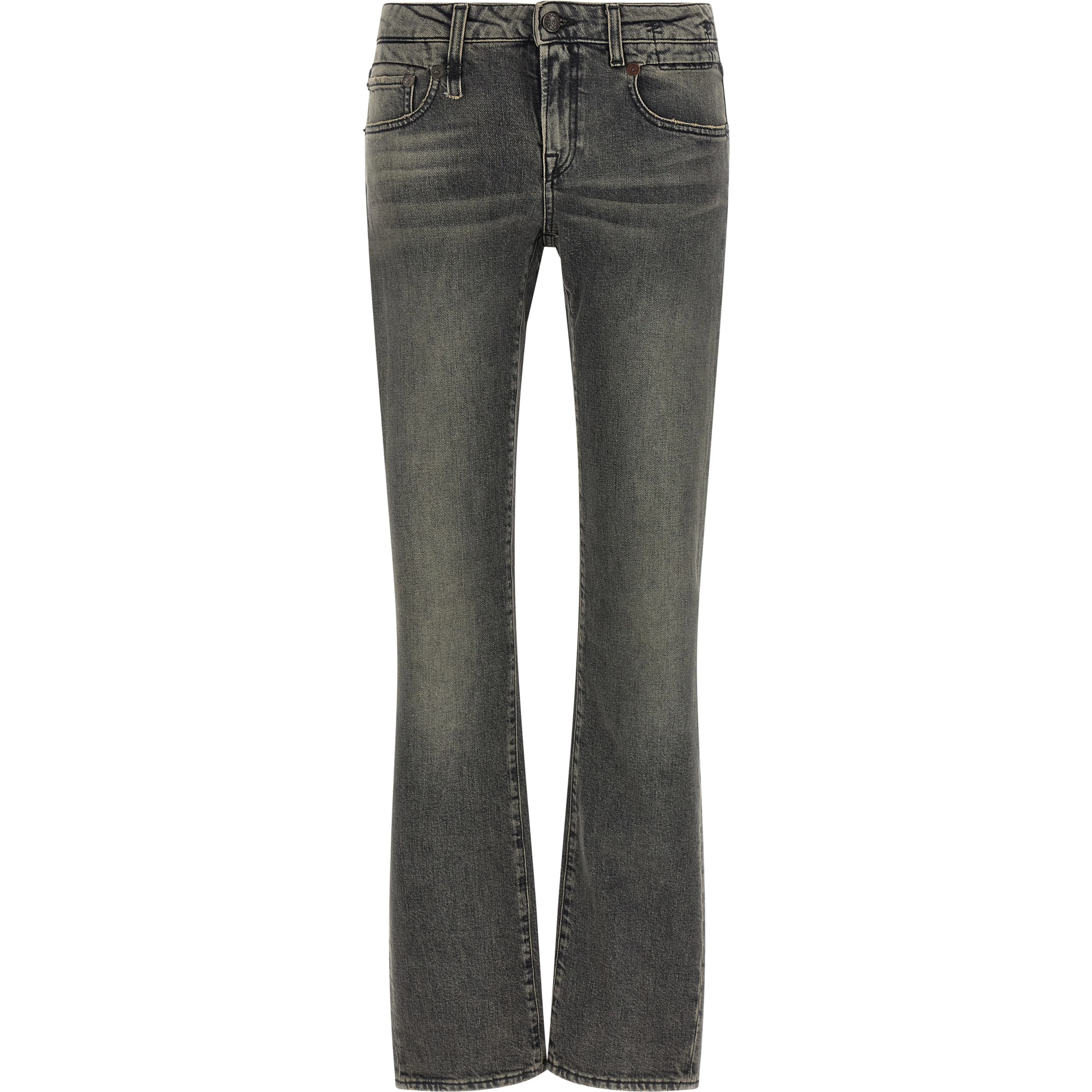 Black Cotton Bootcut Jeans