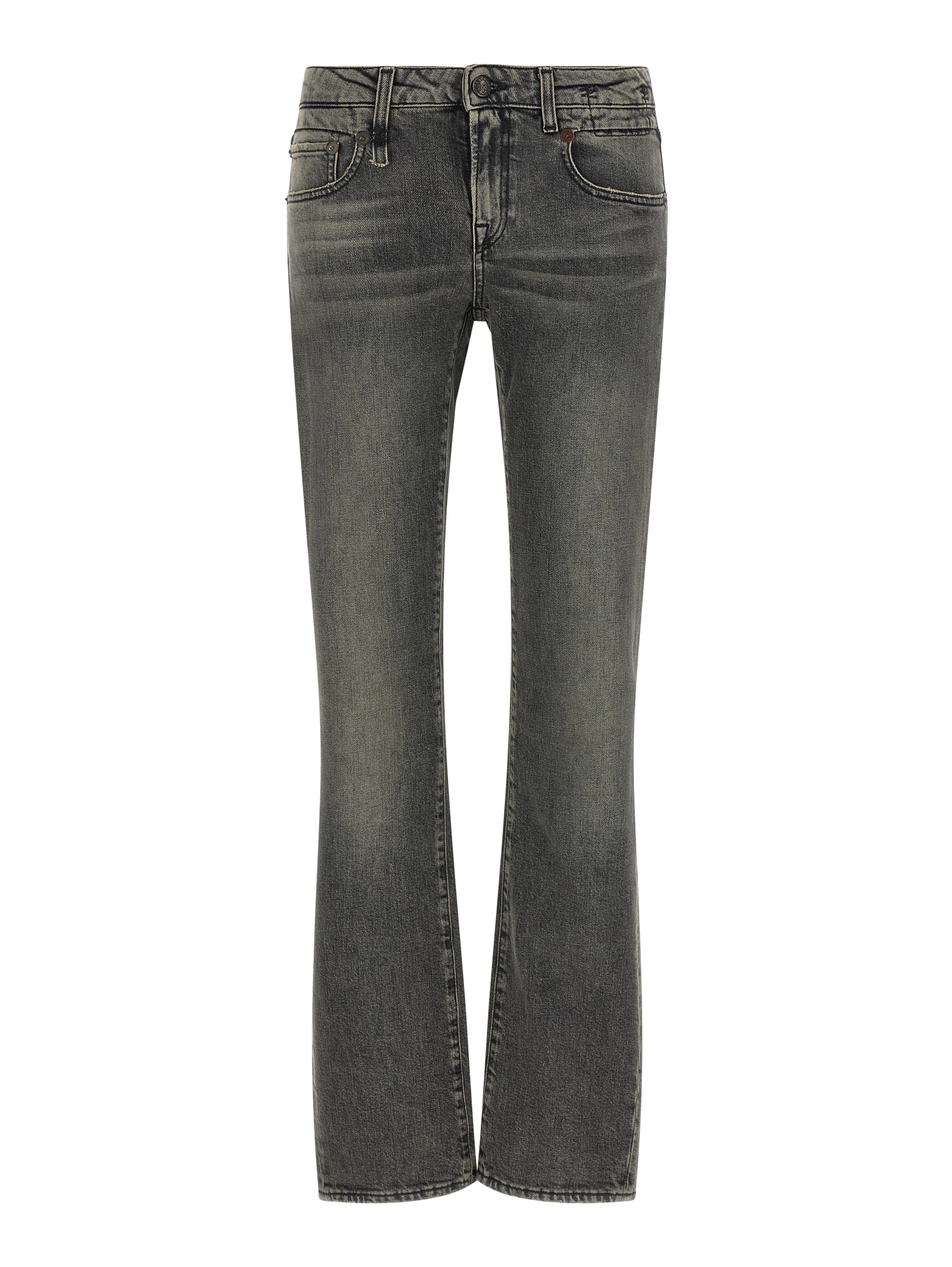 Black Cotton Bootcut Jeans