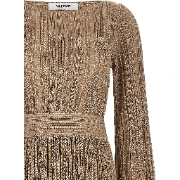 Gold Viscose Long Dress