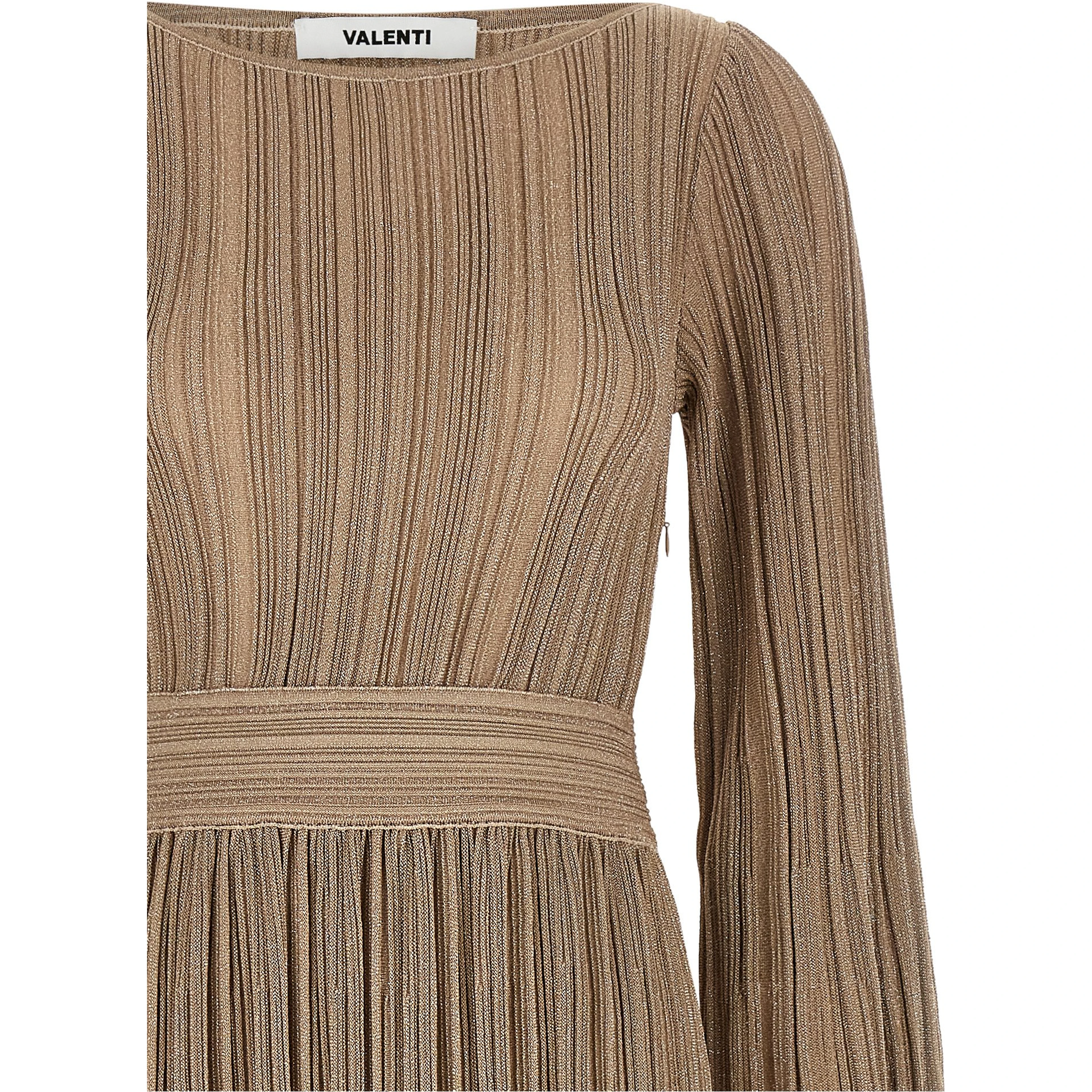 Gold Viscose Long Dress