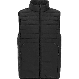 Black Polyester Sleeveless Jacket