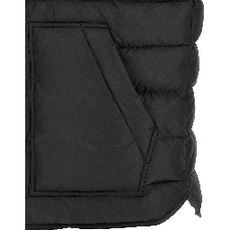 Black Polyester Sleeveless Jacket