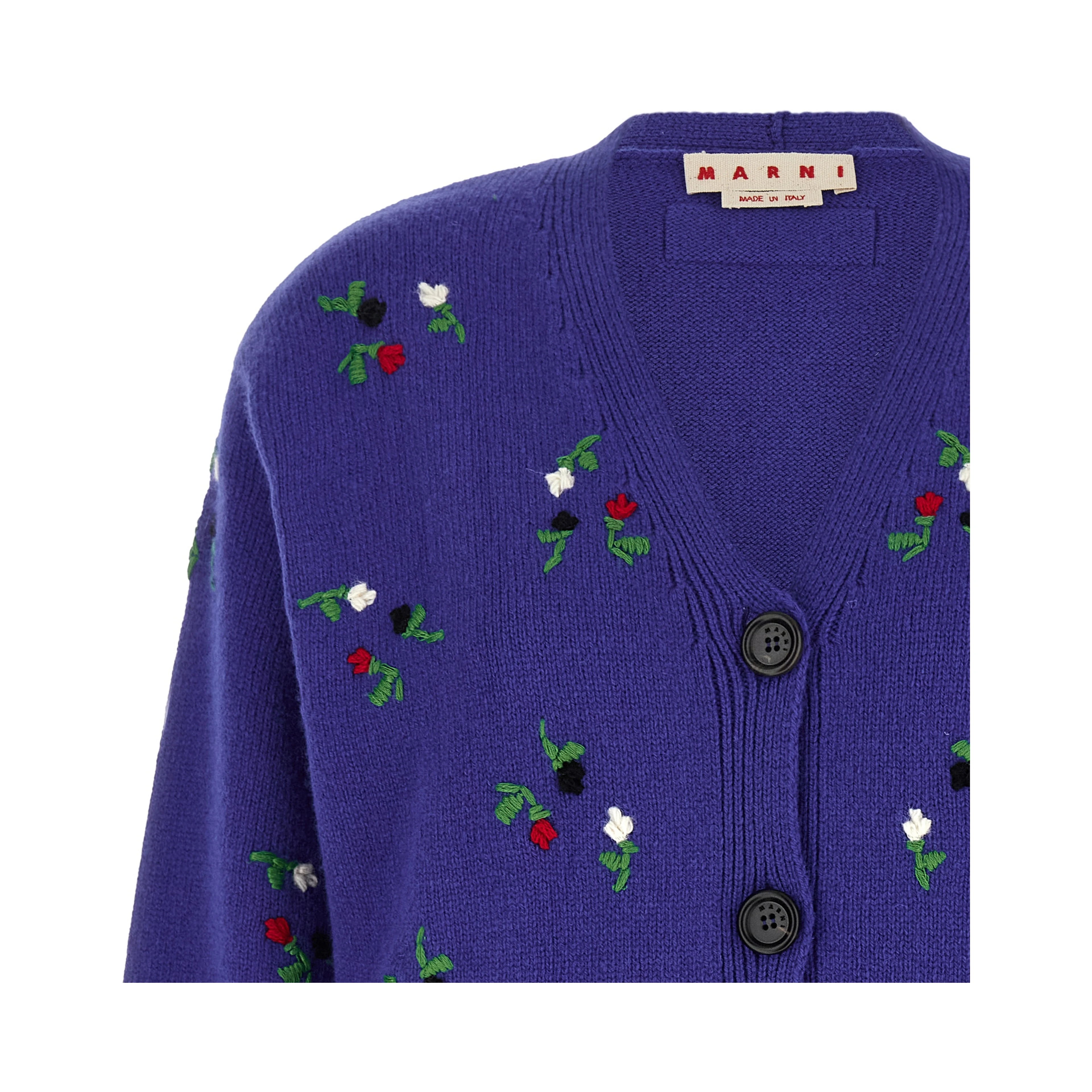 Blue Virgin Wool Cardigan