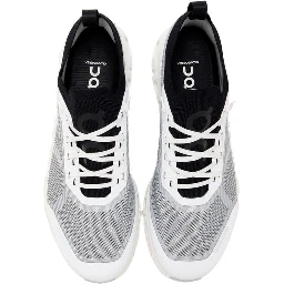 Black And White Synthetic Athletic Sneakers