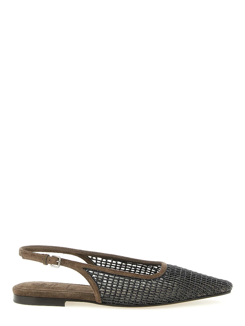 Brown Calfskin Ballet Flats