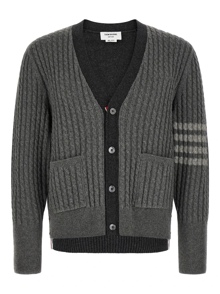 Gray Virgin Wool Cardigan