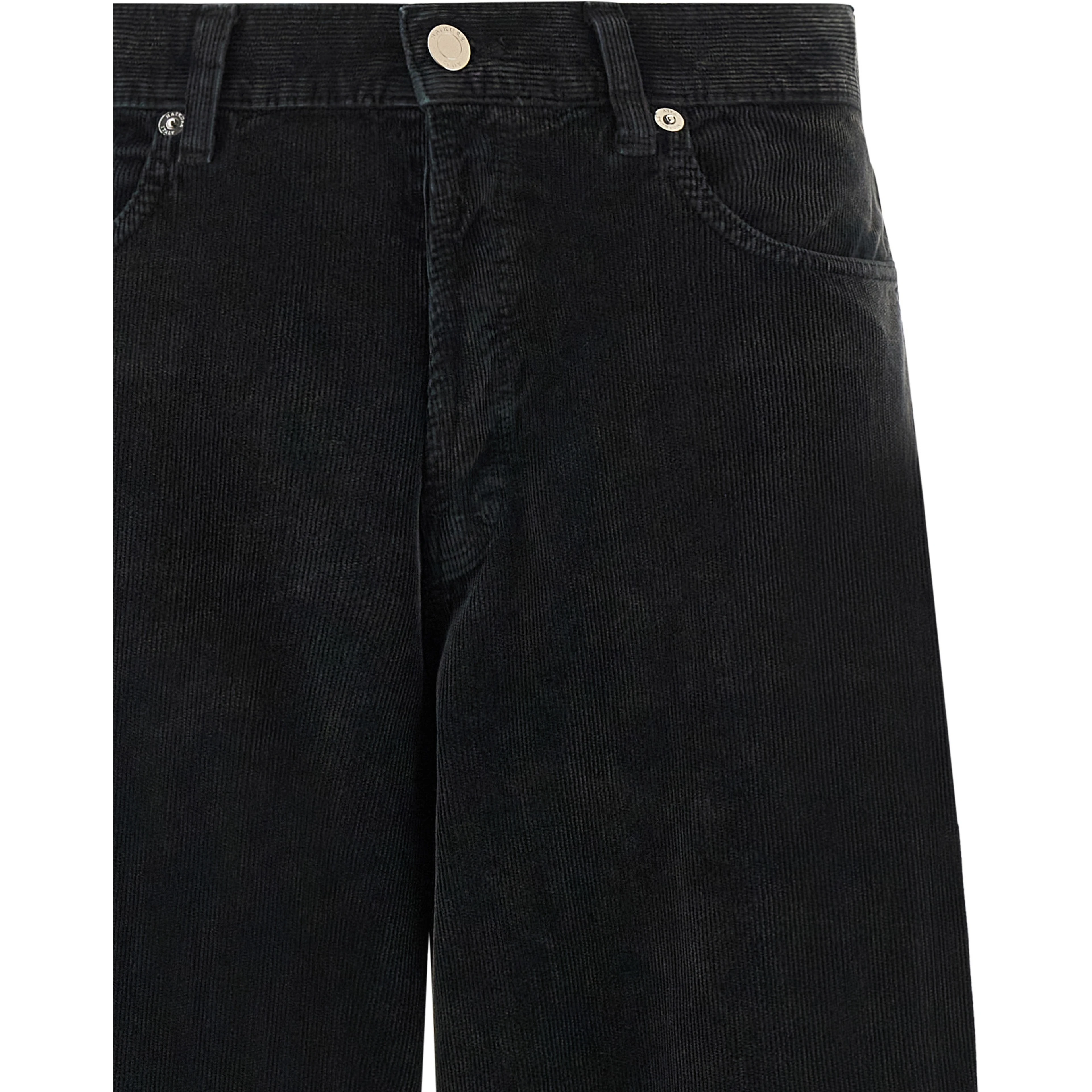 Black Cotton Flared Jeans