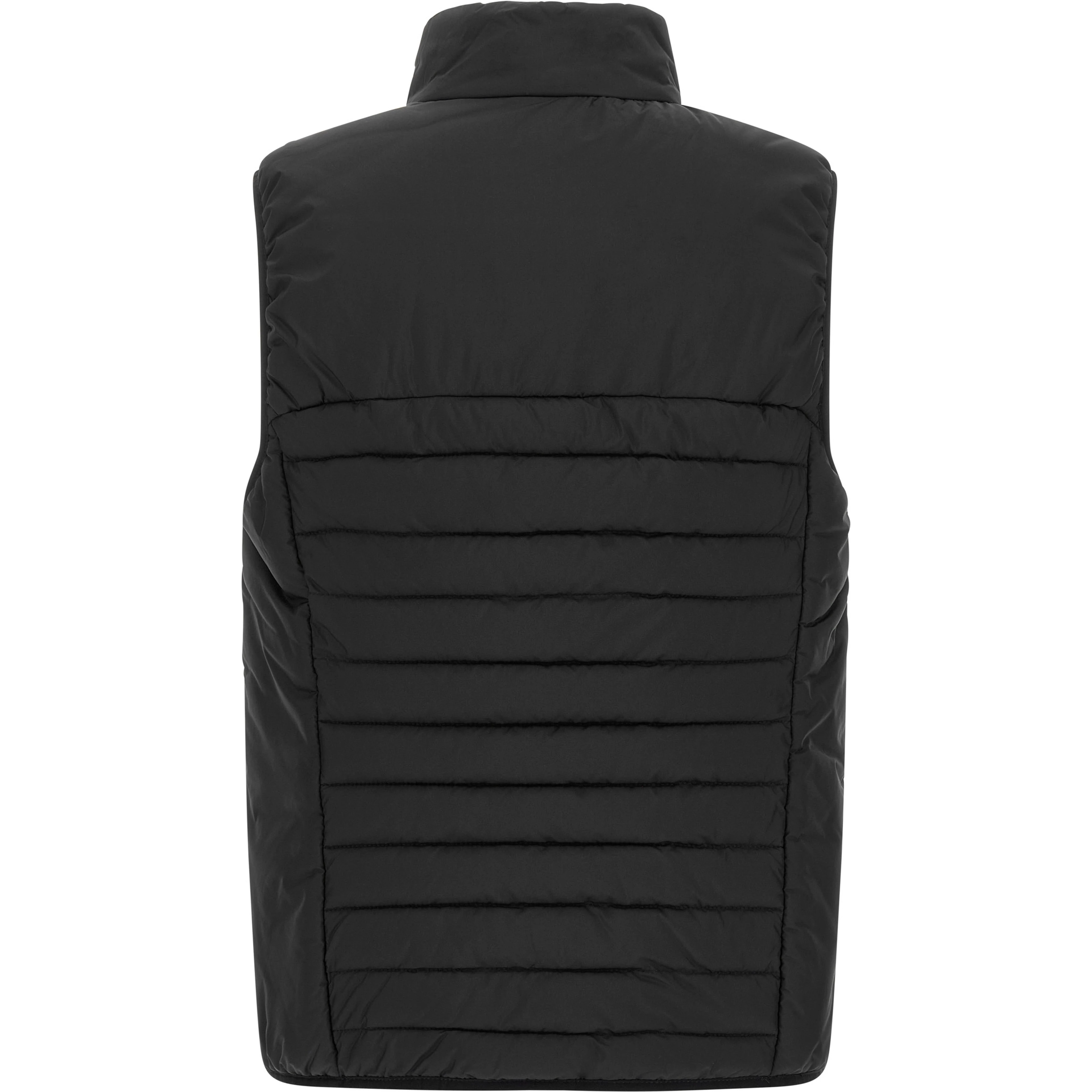 Black Polyester Sleeveless Jacket