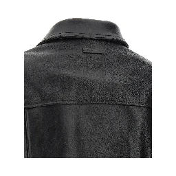 Black Calfskin Leather Jacket