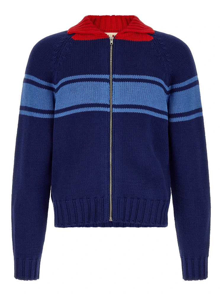 Blue Cotton Cardigan