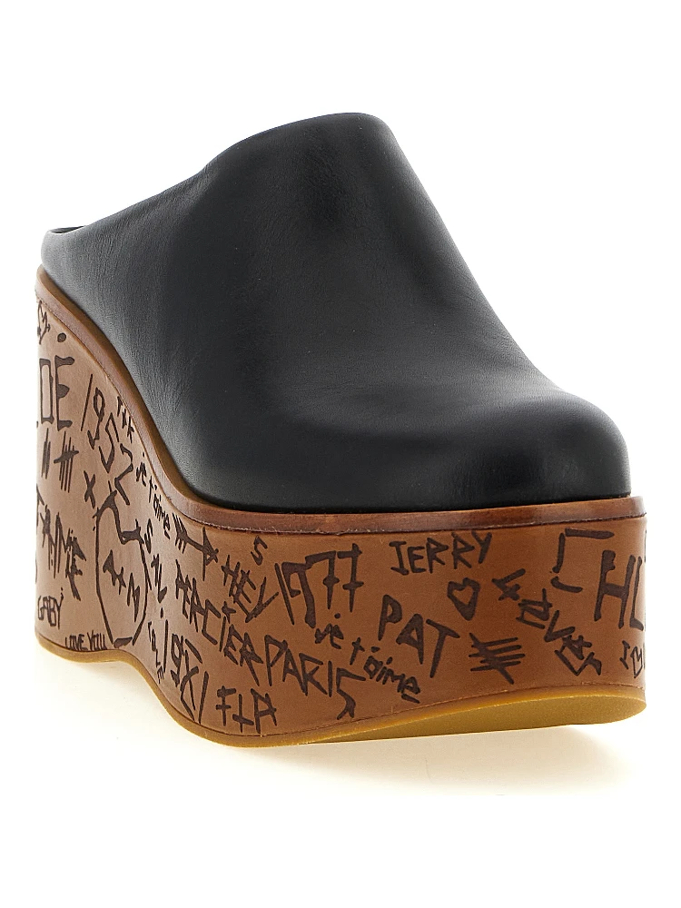 Black Calfskin Wedge Sandals alternative