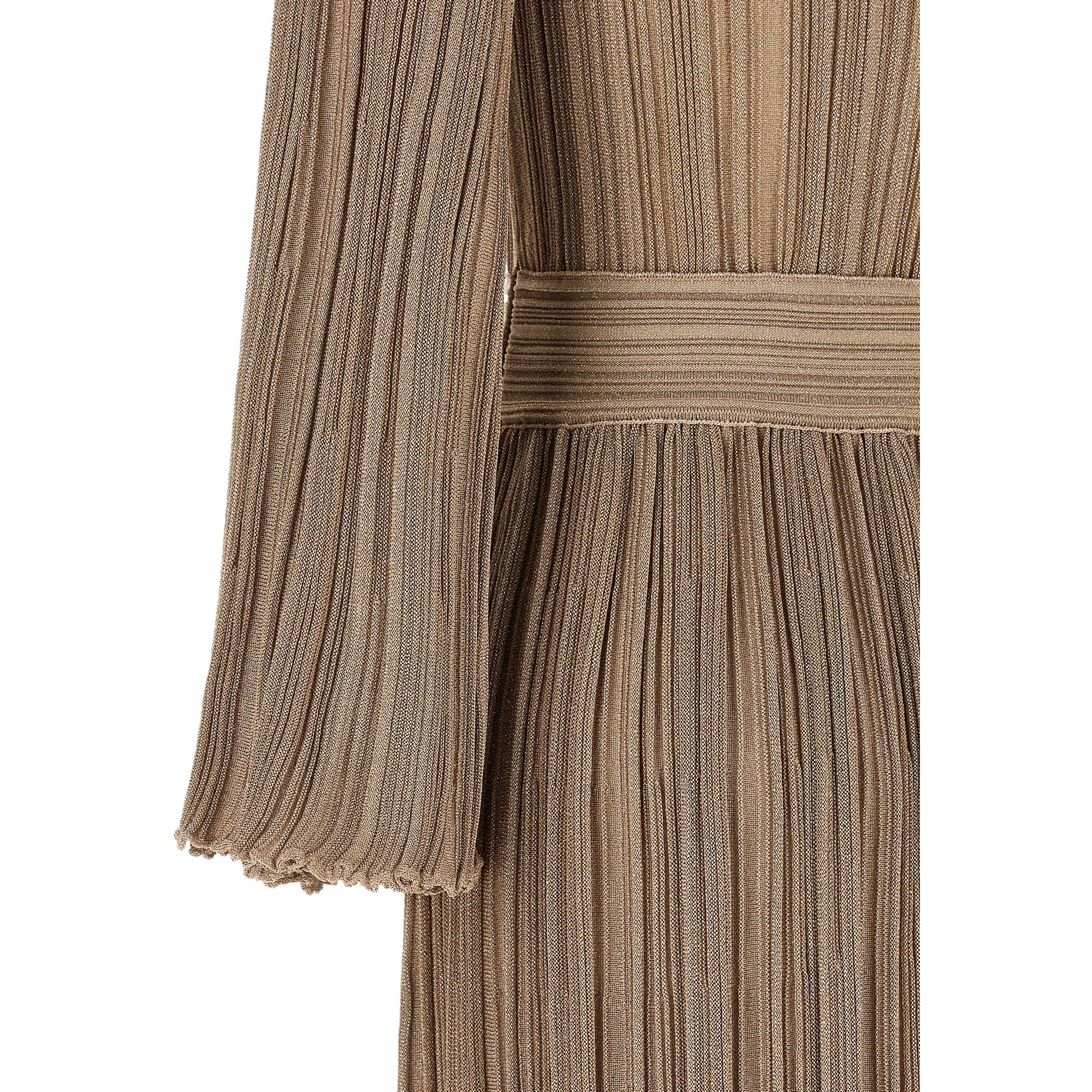 Gold Viscose Long Dress