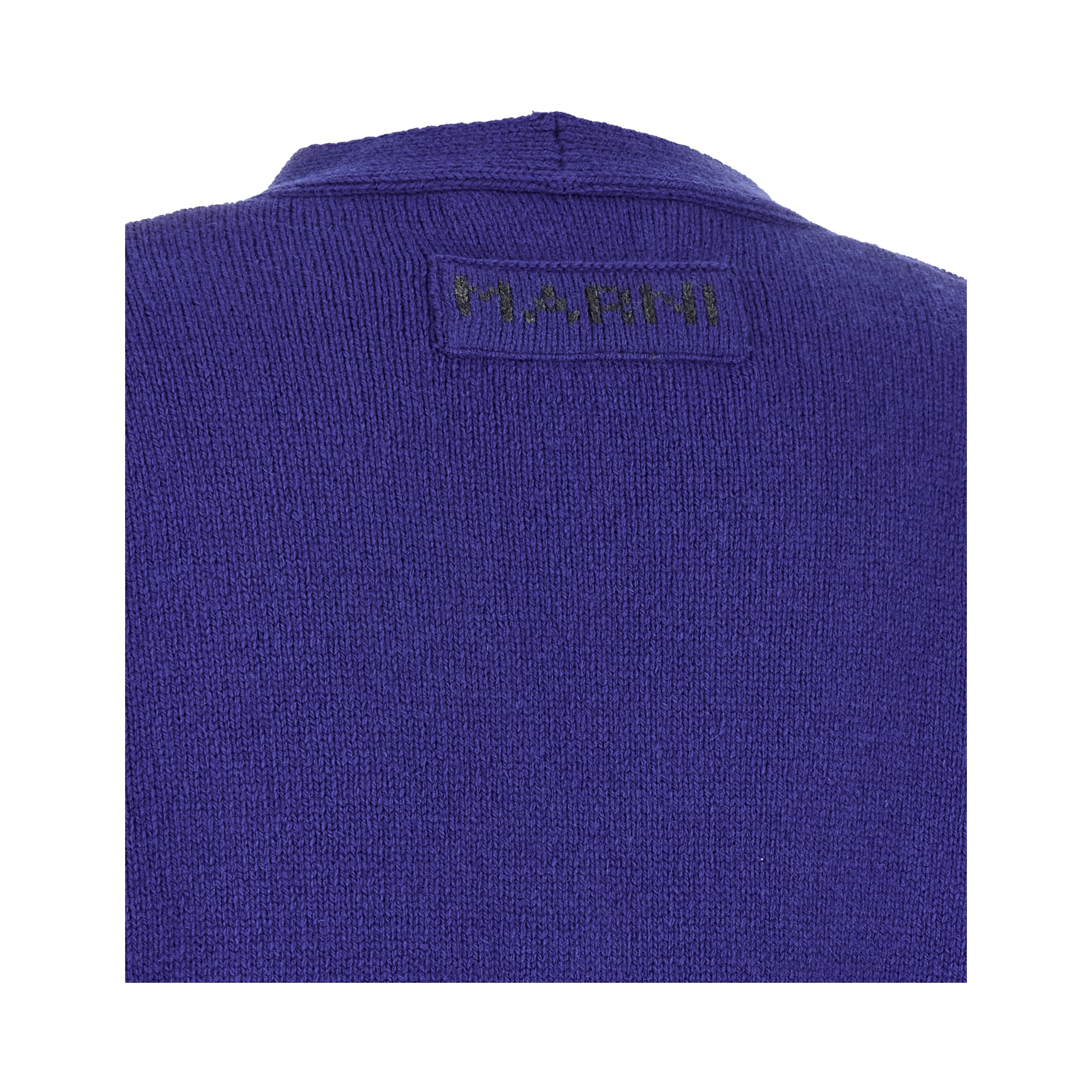 Blue Virgin Wool Cardigan