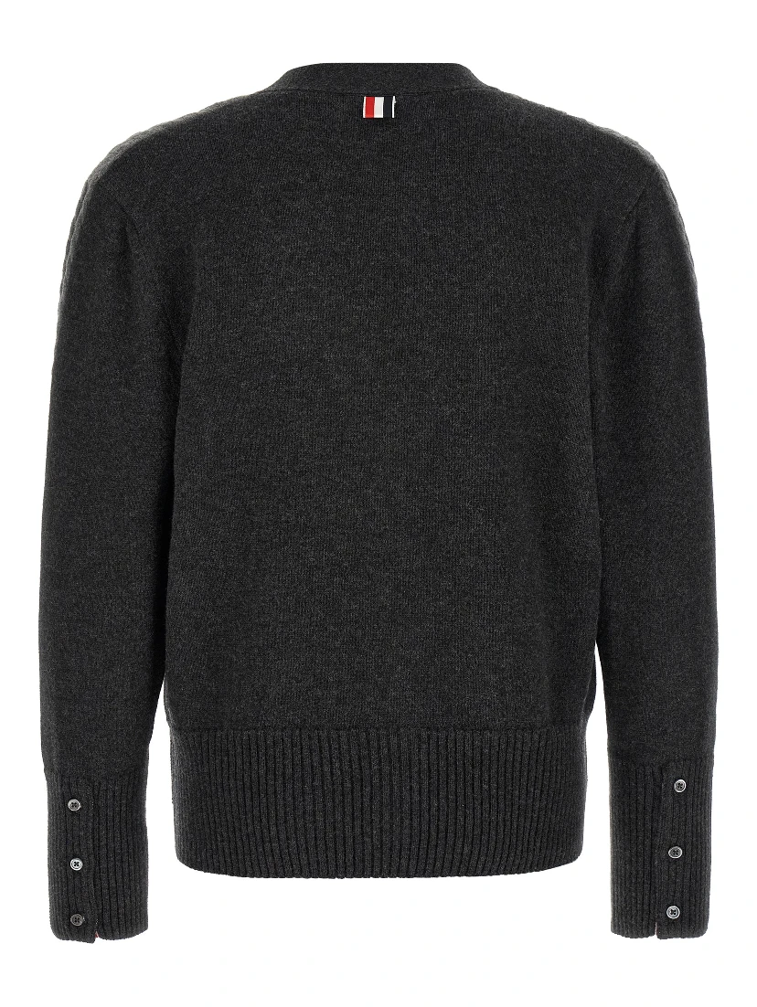 Gray Virgin Wool Cardigan
