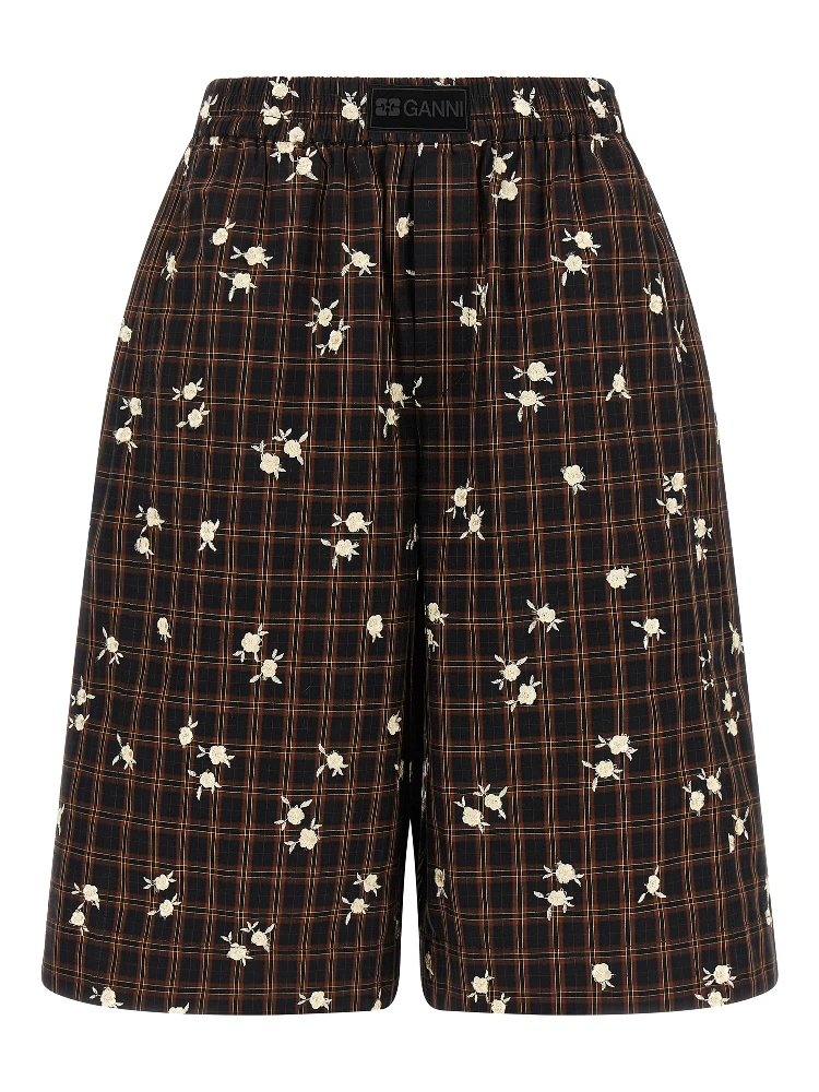 Brown Organic Cotton Bermuda Shorts