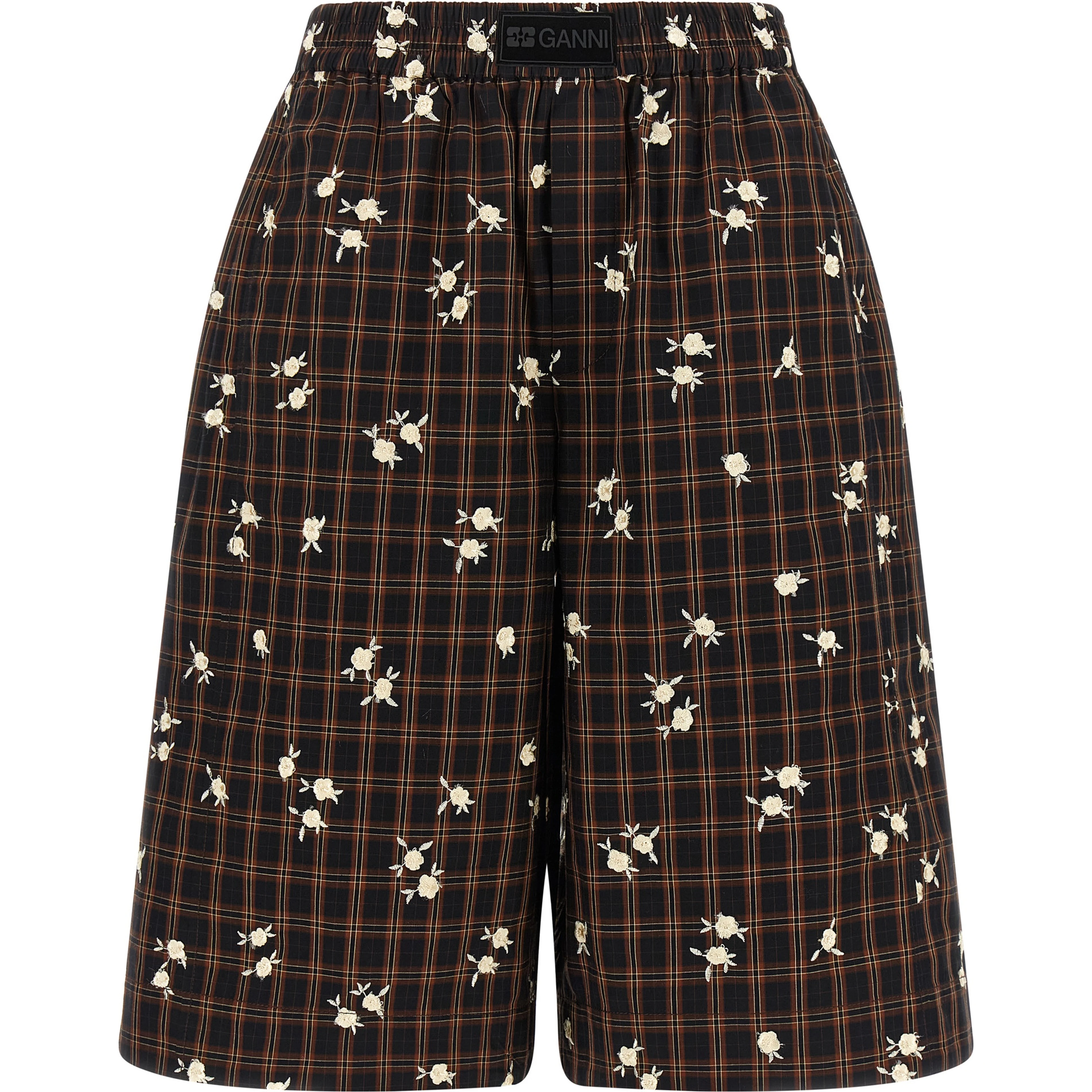 Brown Organic Cotton Bermuda Shorts