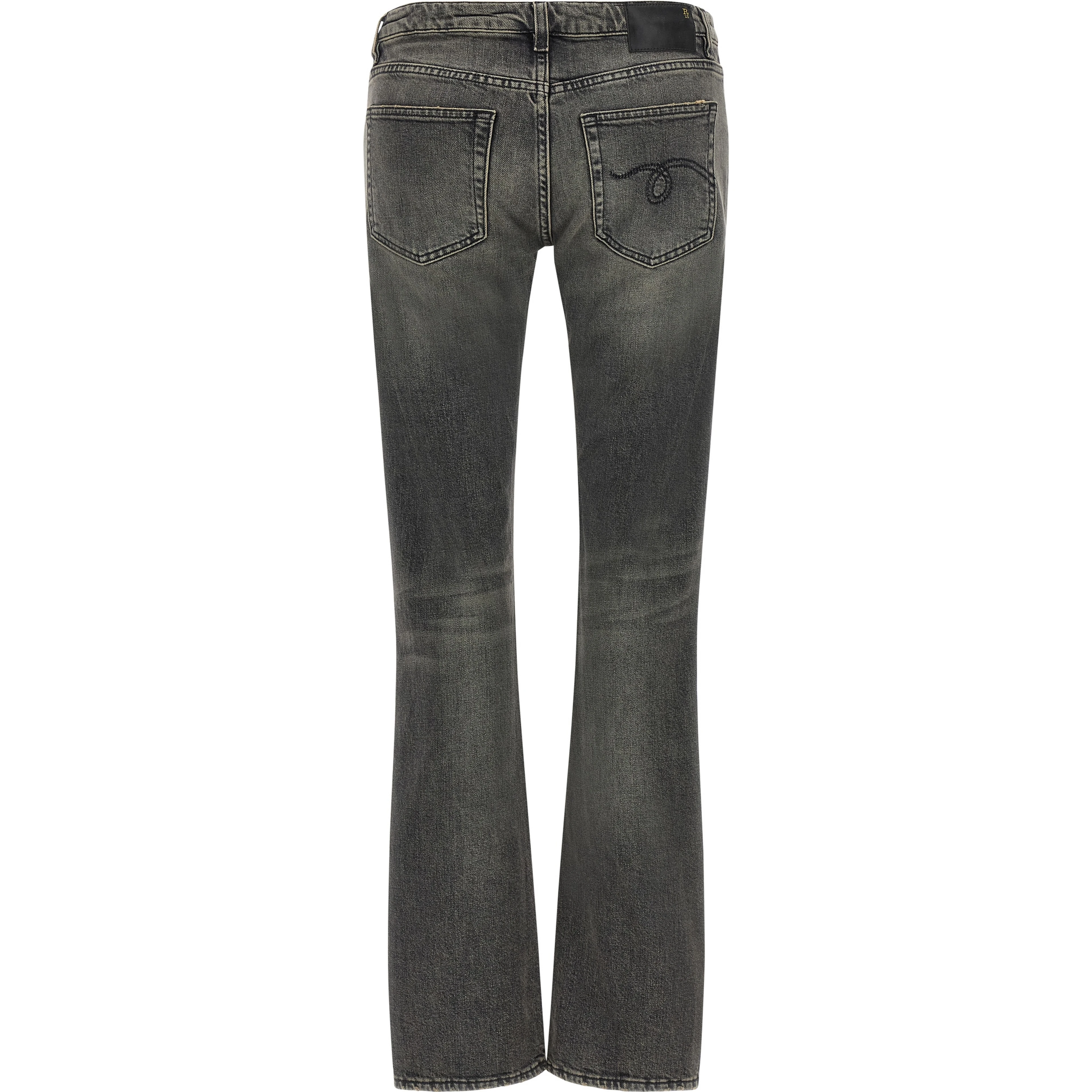 Black Cotton Bootcut Jeans