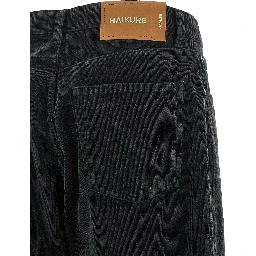 Black Cotton Flared Jeans