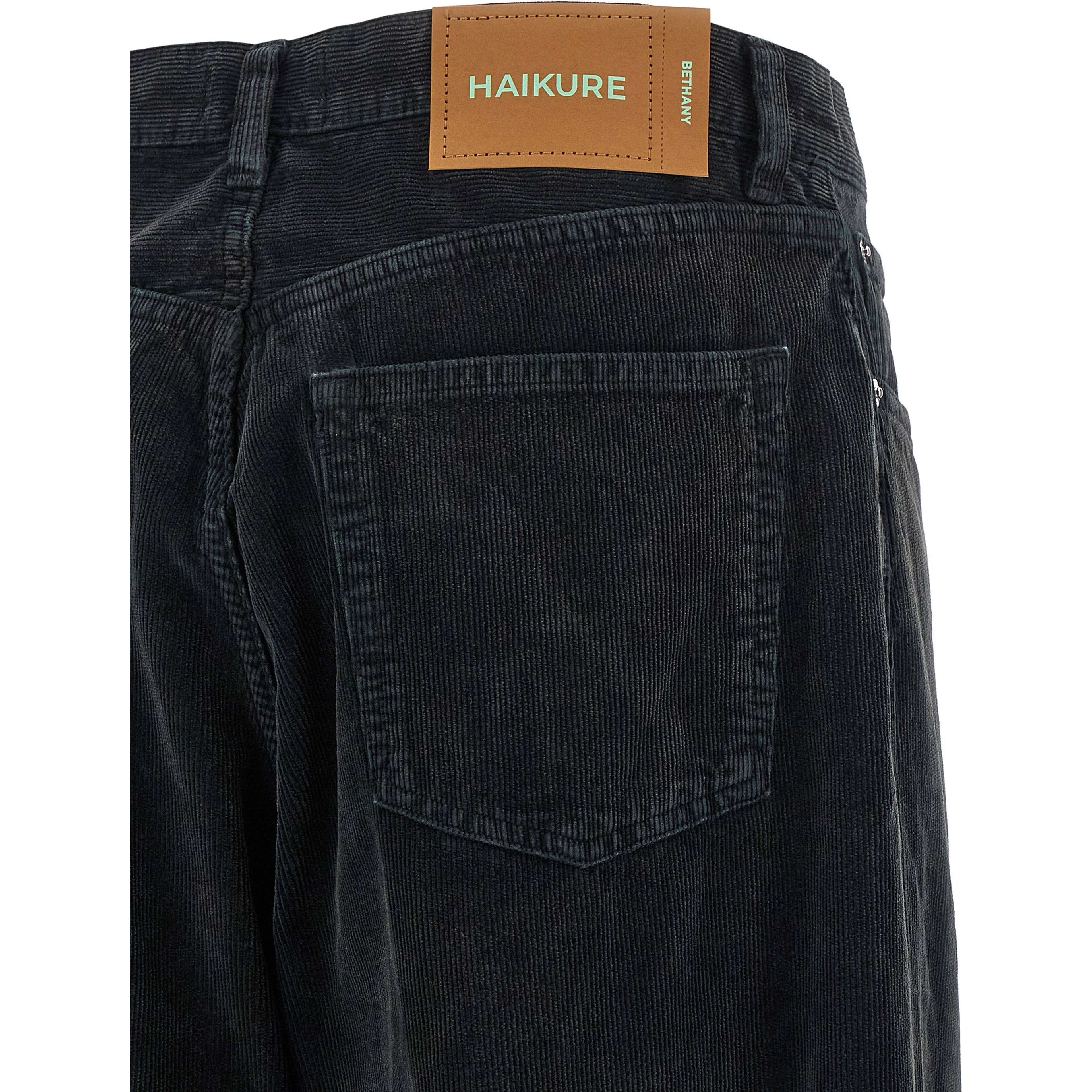 Black Cotton Flared Jeans
