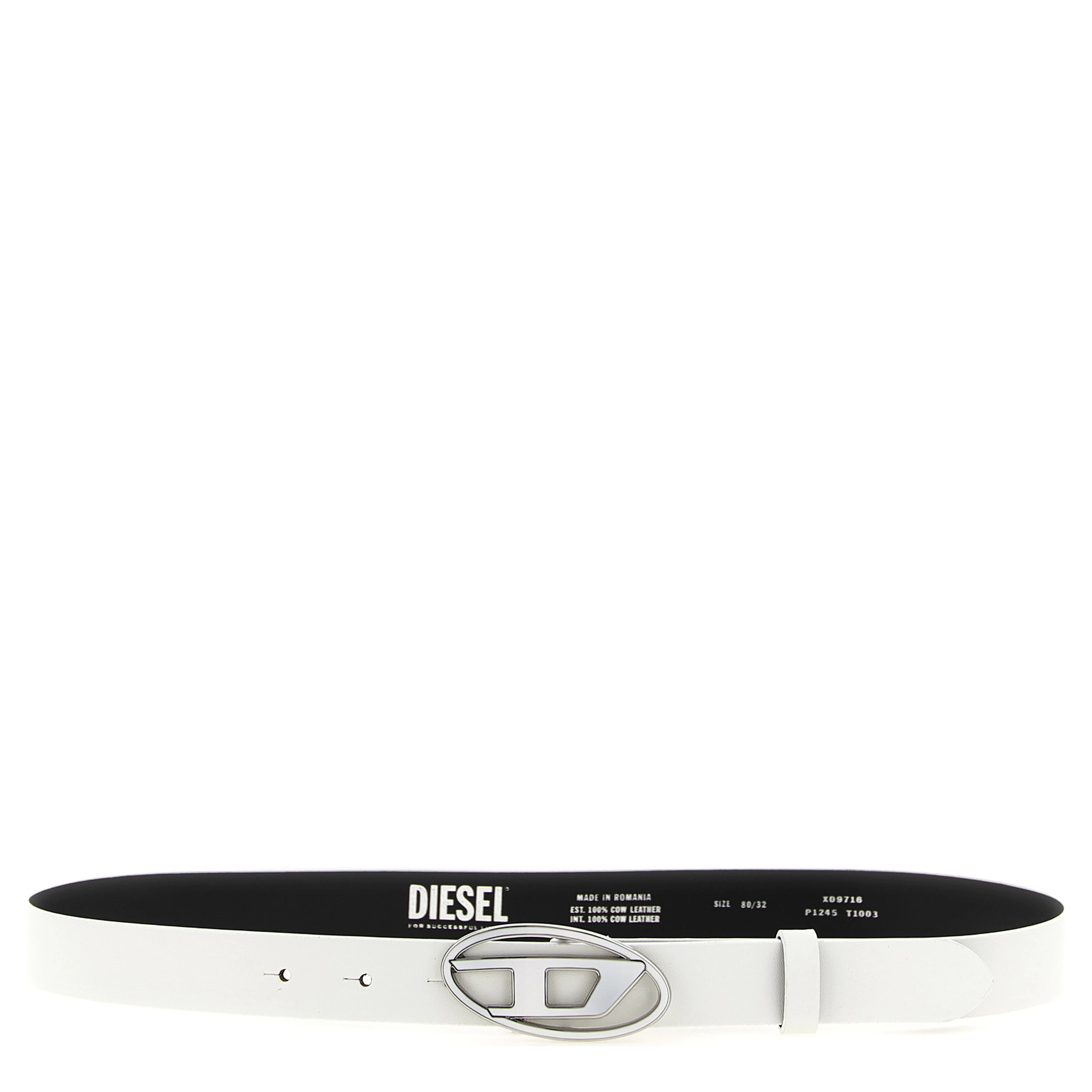 White Leather Regular Belt
