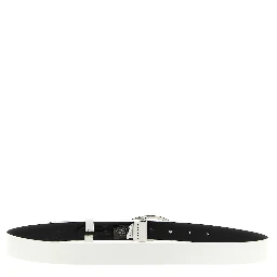 White Leather Regular Belt