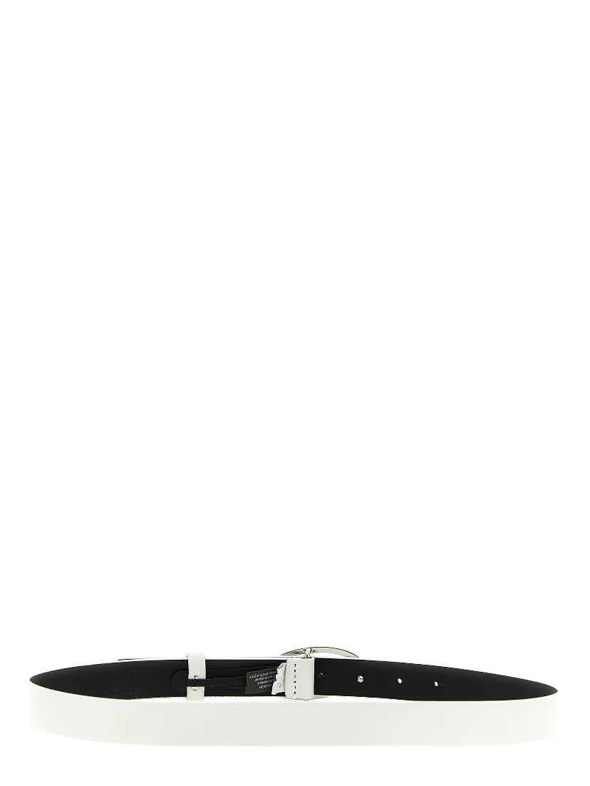 White Leather Regular Belt