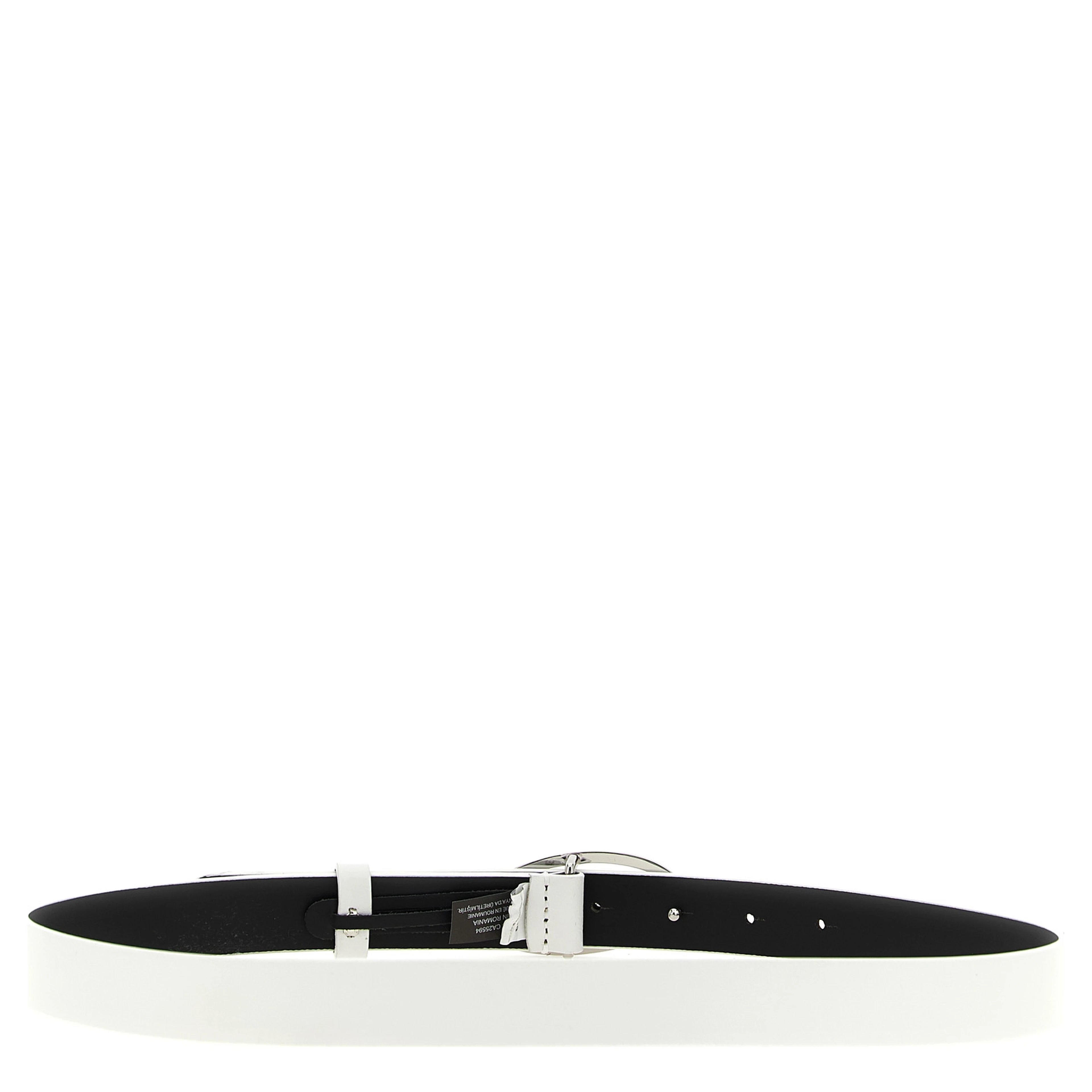 White Leather Regular Belt
