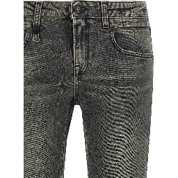 Black Cotton Bootcut Jeans
