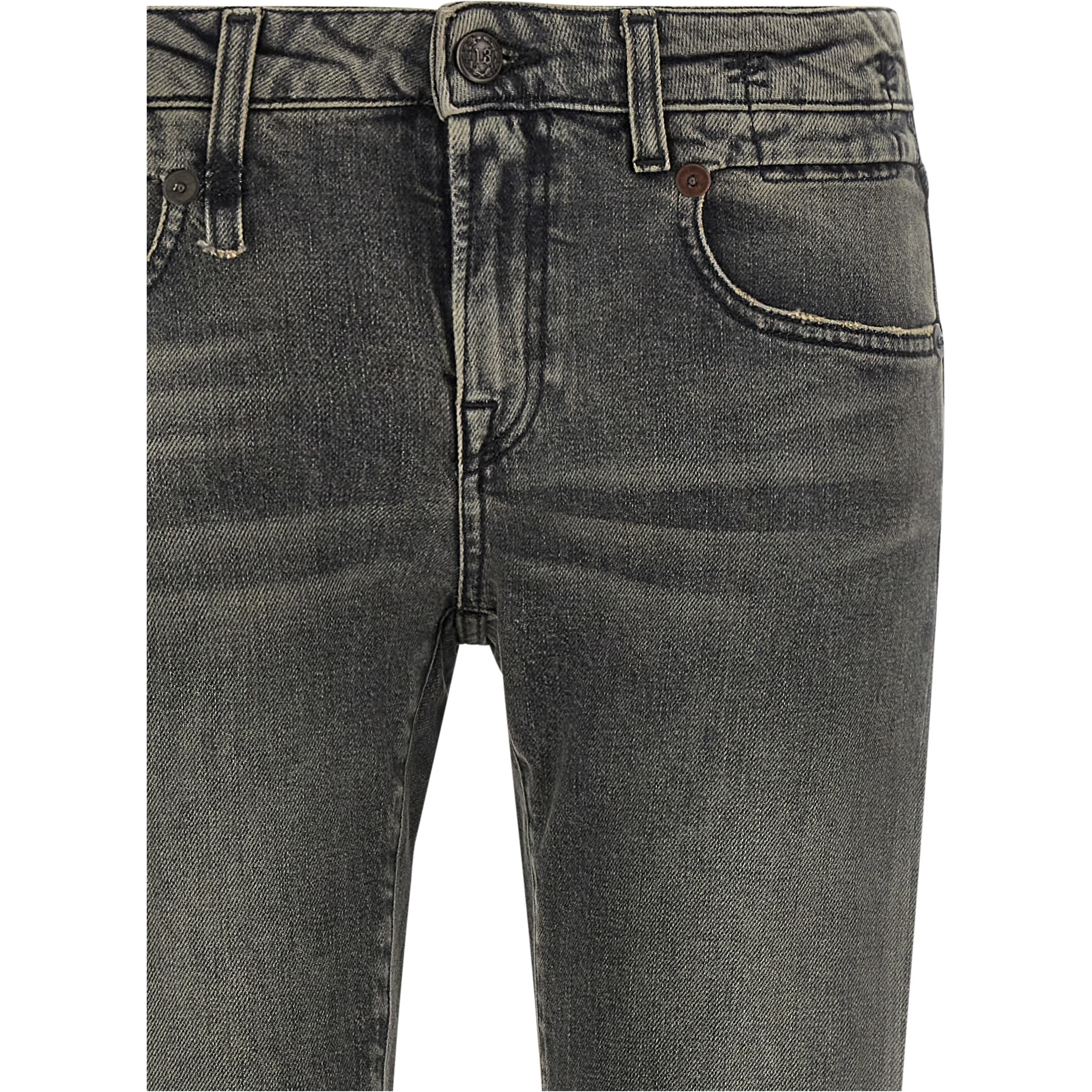 Black Cotton Bootcut Jeans