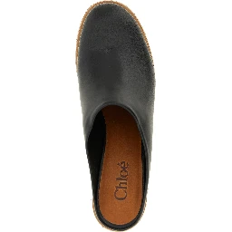 Black Calfskin Wedge Sandals