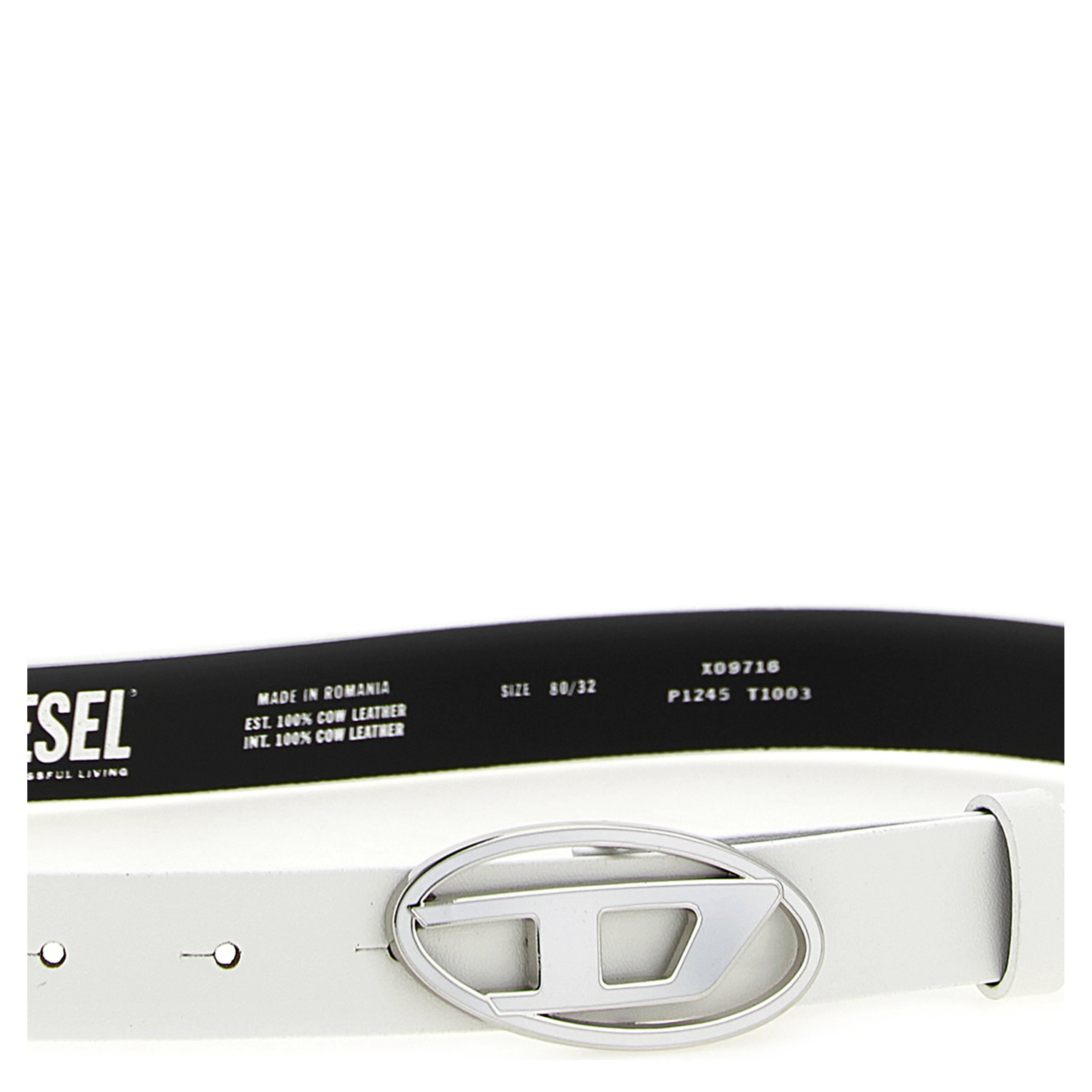 White Leather Regular Belt