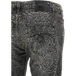 Black Cotton Bootcut Jeans