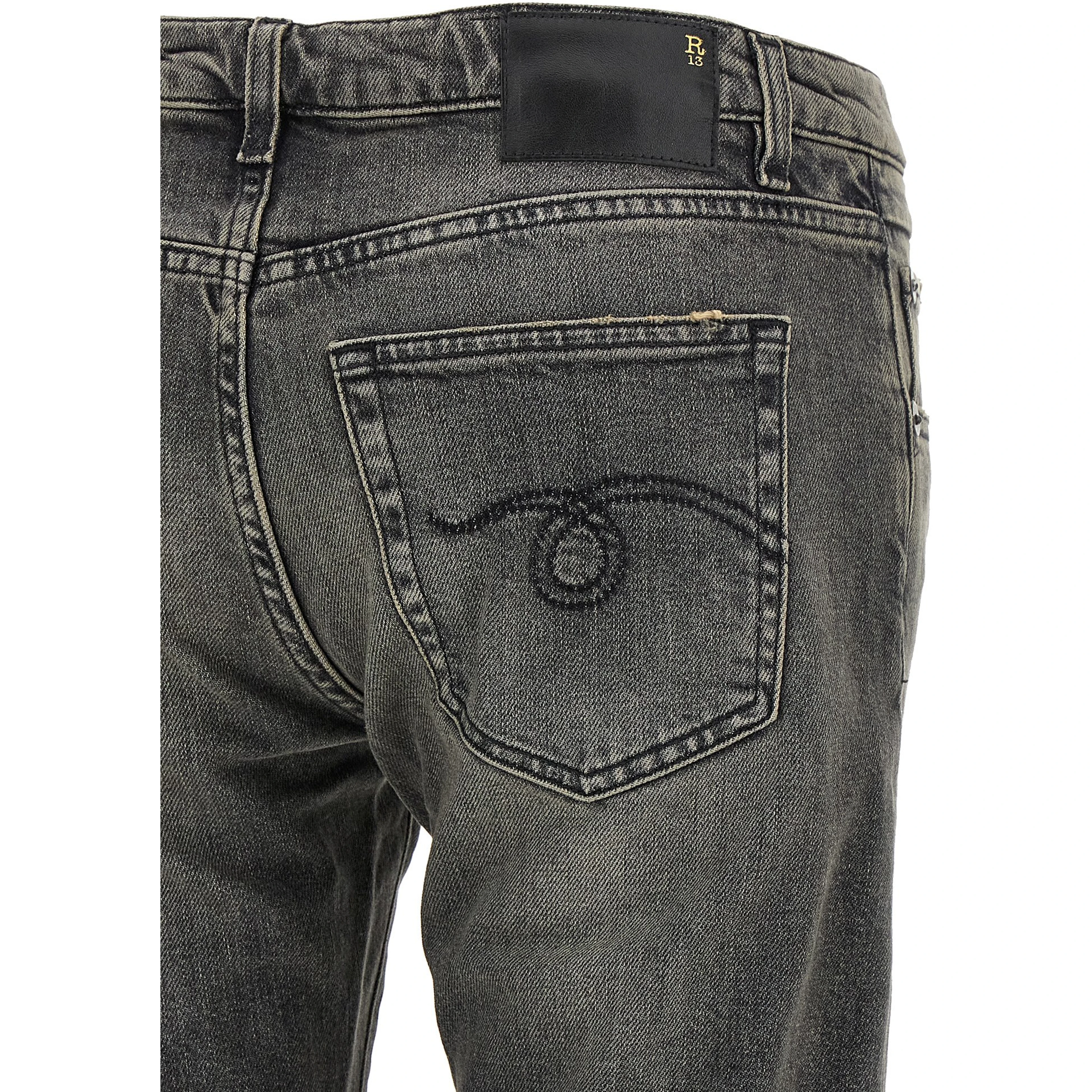 Black Cotton Bootcut Jeans