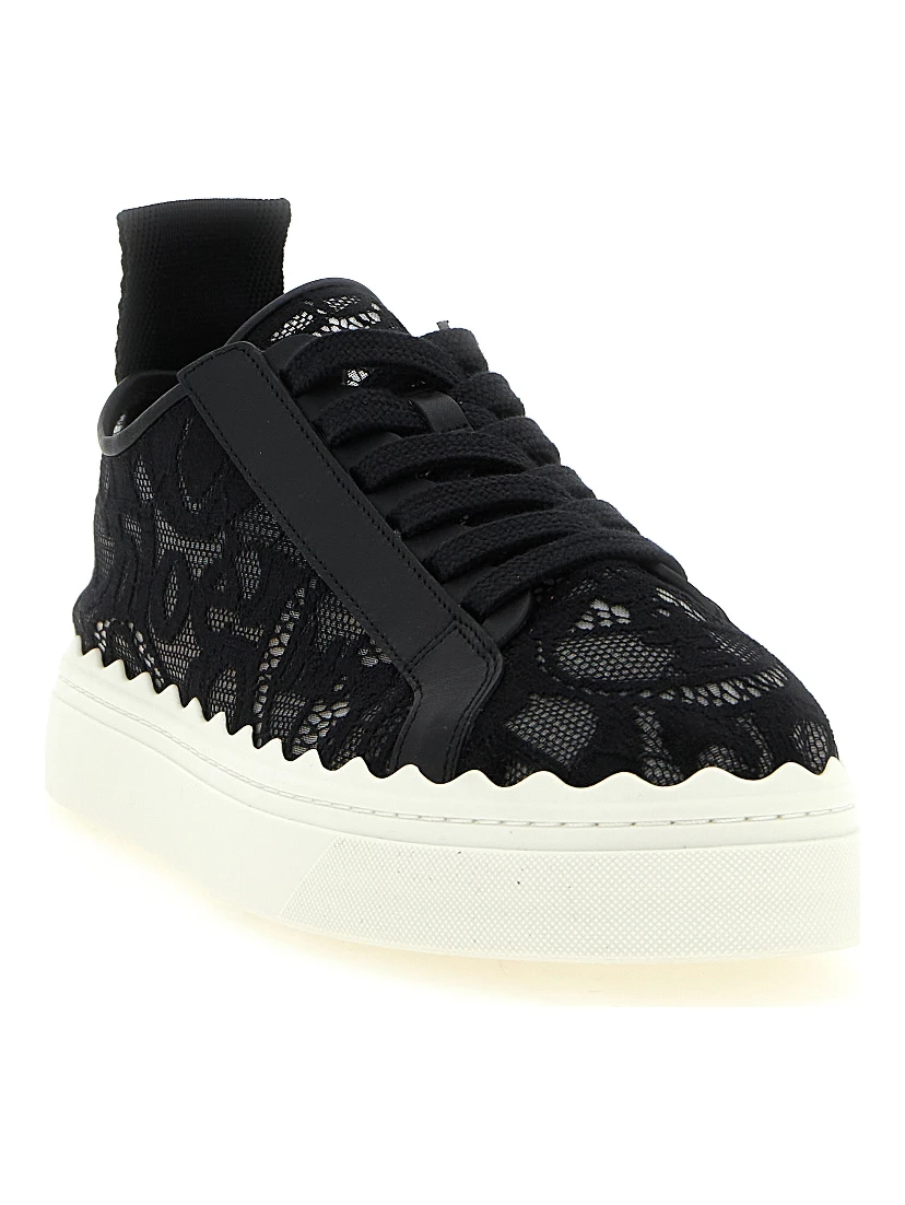 Black Polyamide Low Top Sneakers