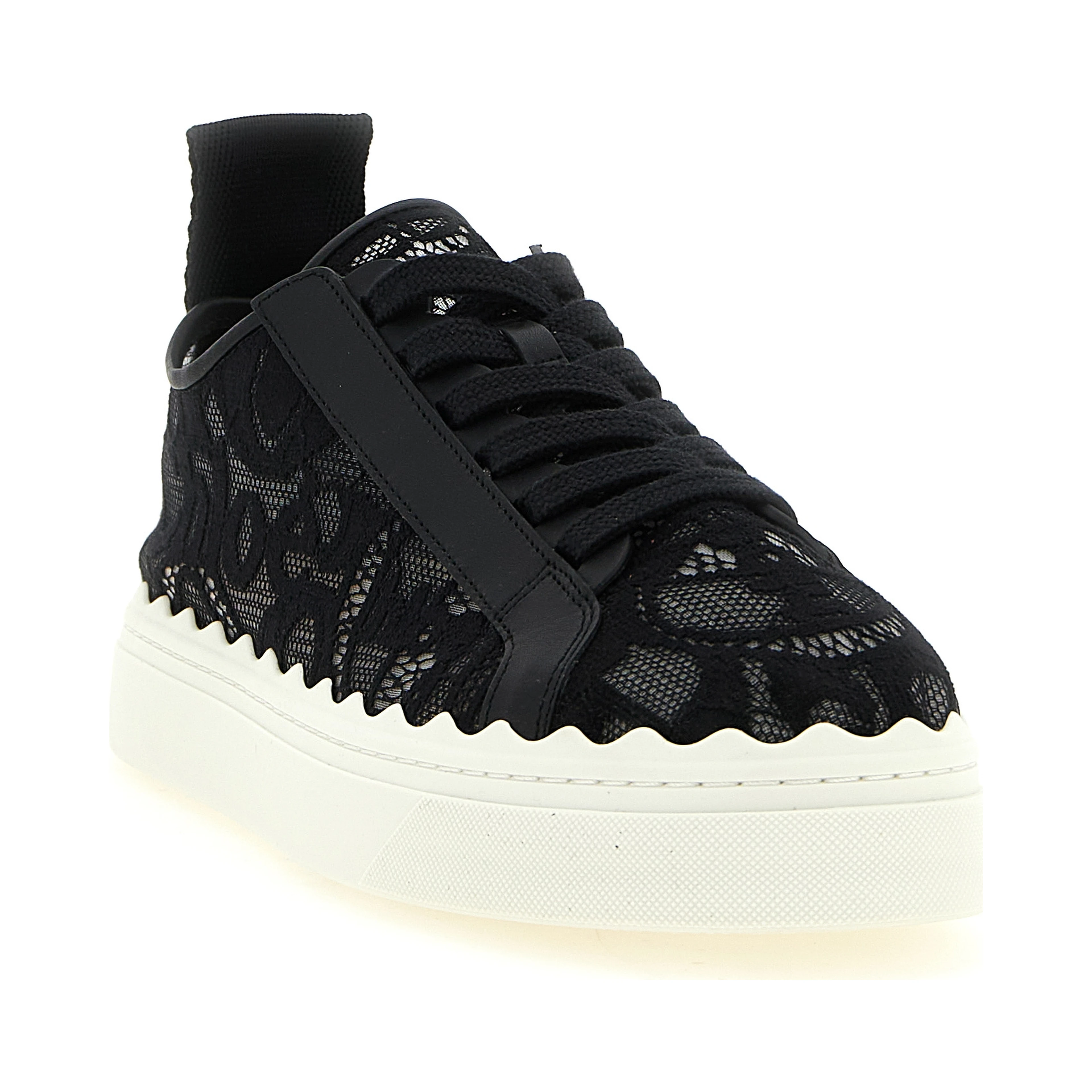 Black Polyamide Low Top Sneakers