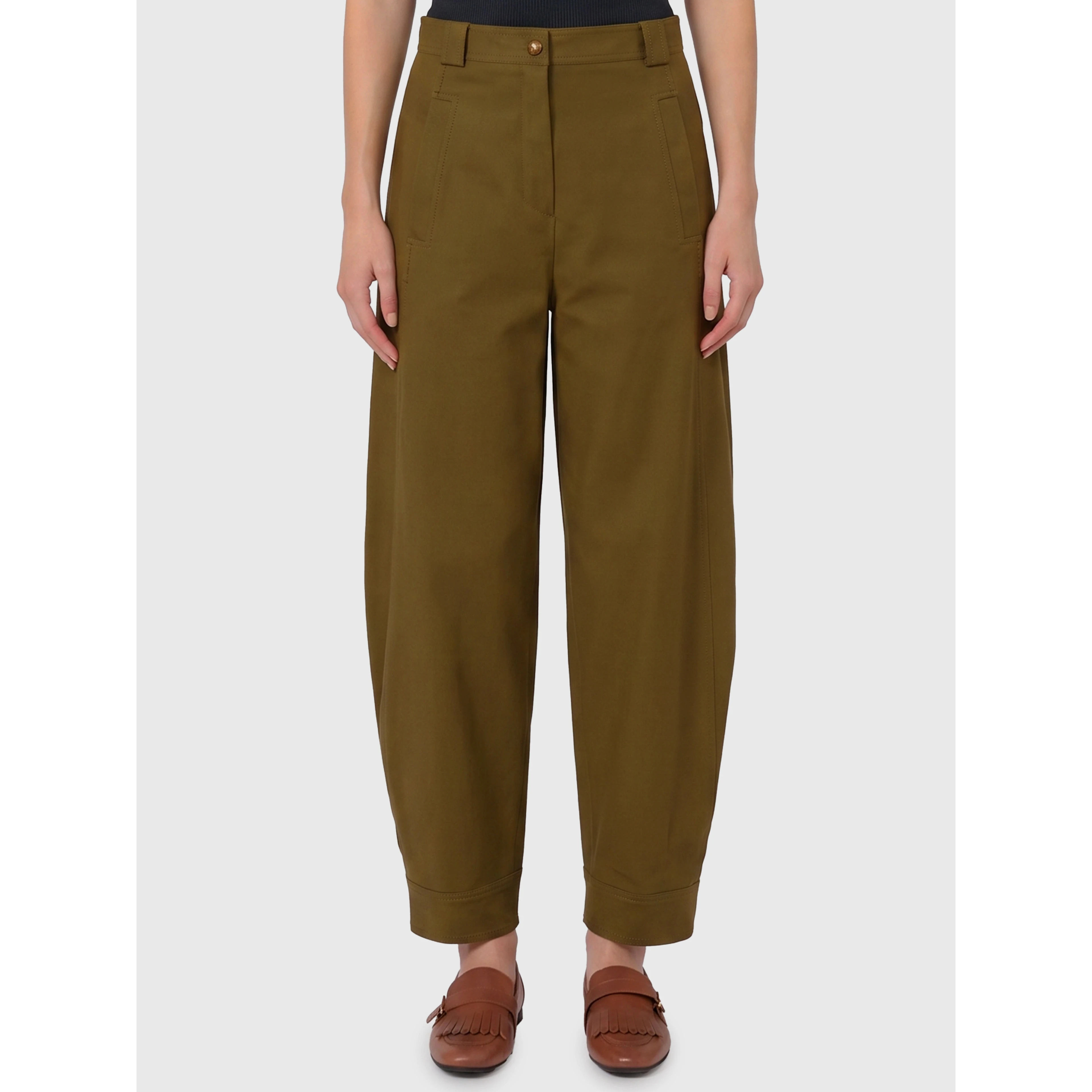 Adorni stretch cotton canvas trousers