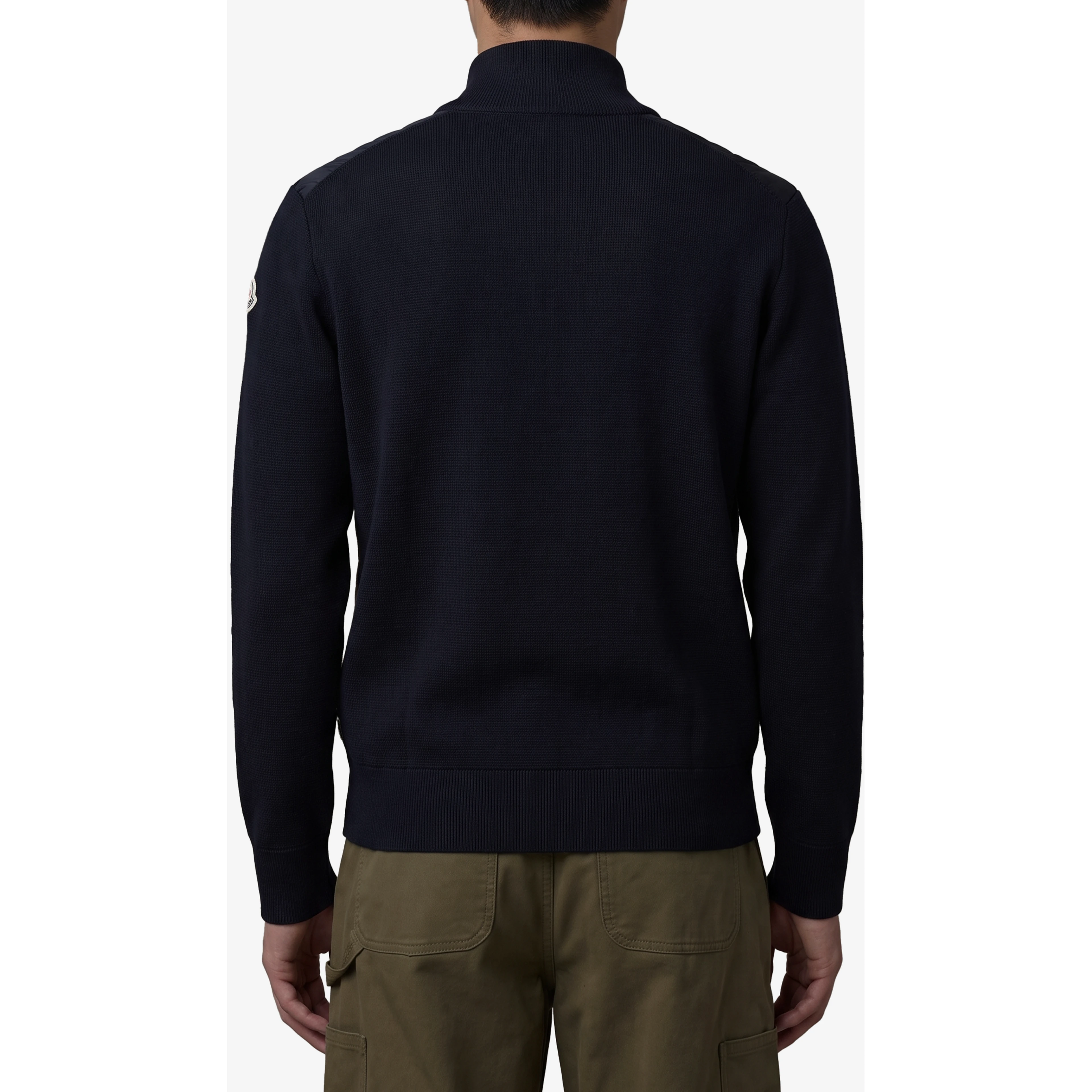 Padded zip cardigan