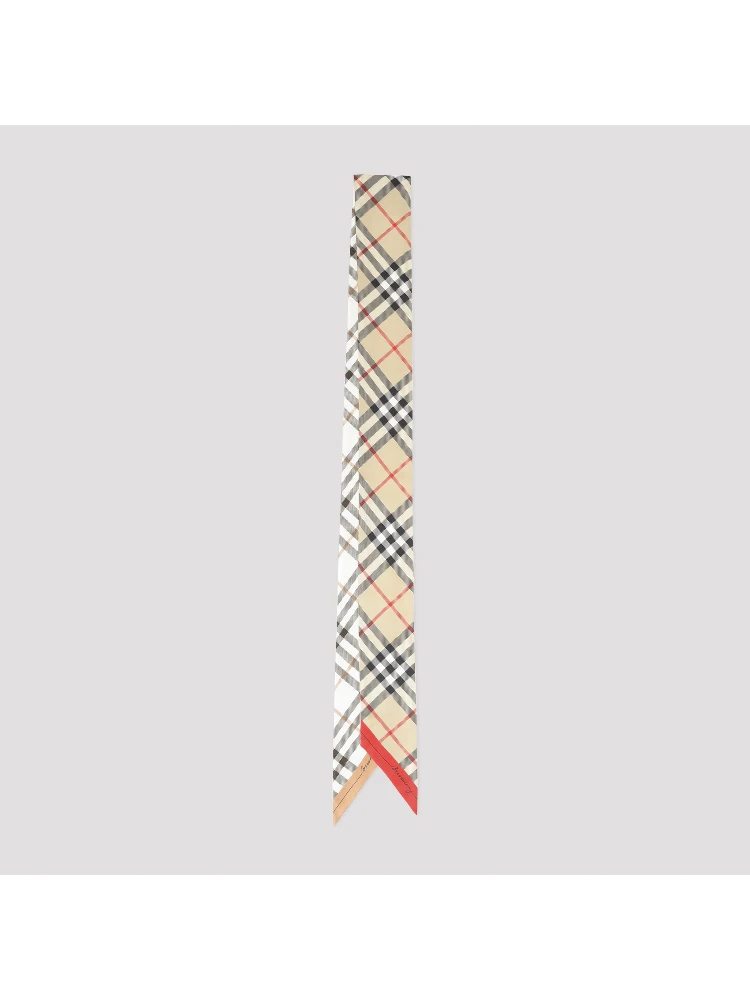 Burberry Check Silk Skinny Foulard
