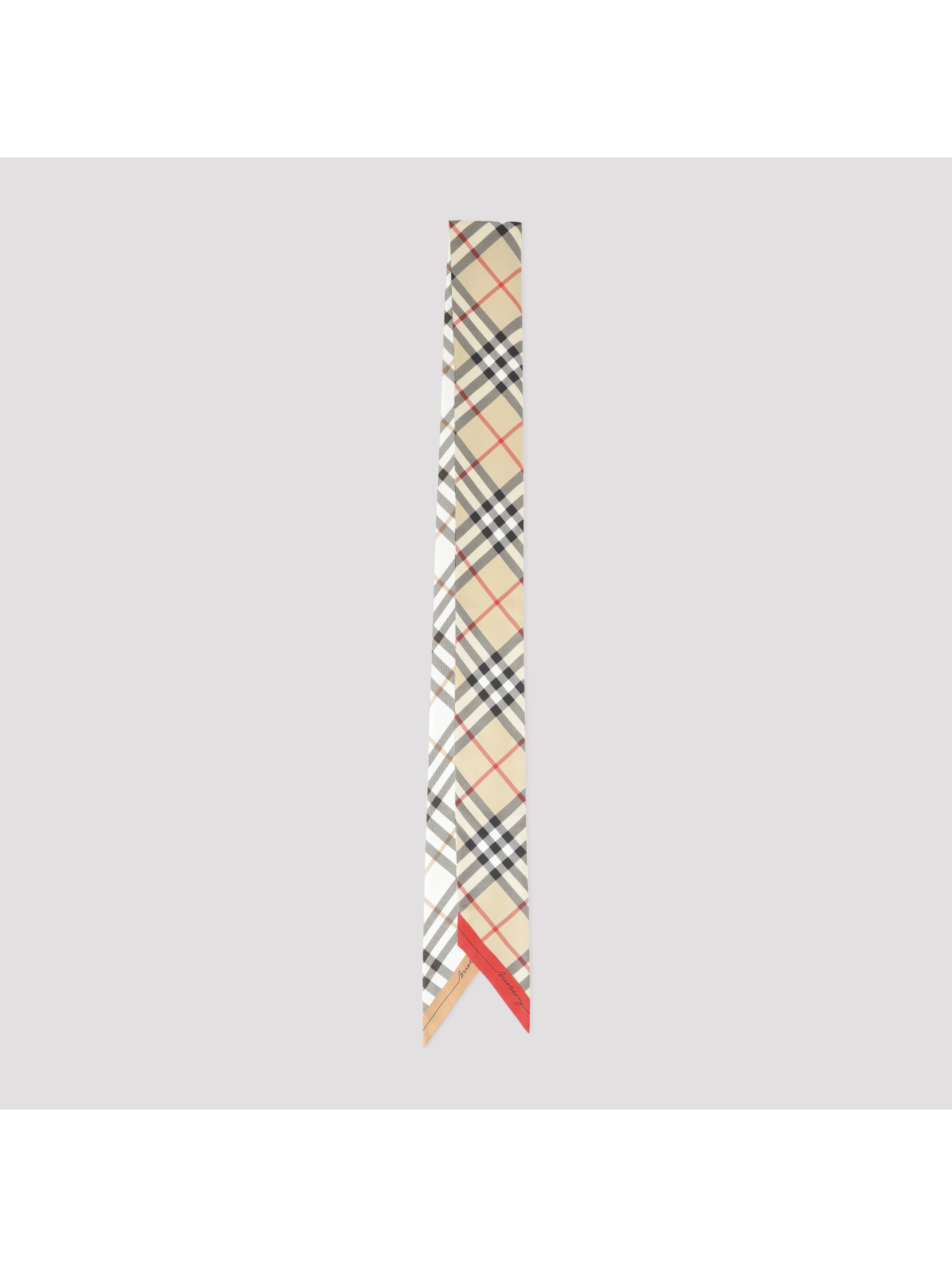 Burberry Check Silk Skinny Foulard