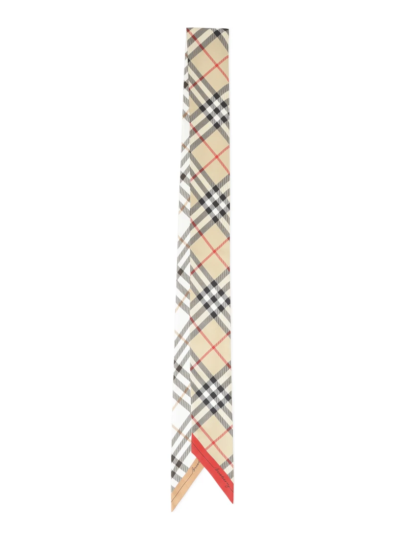 Burberry Check Silk Skinny Foulard